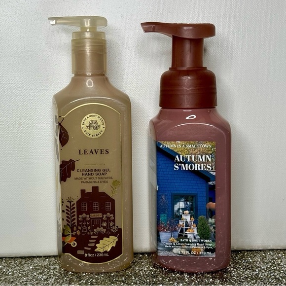 Bath & Body Works Fall Hand Soap Leaves & Autumn S’mores  NWT - Picture 1 of 3